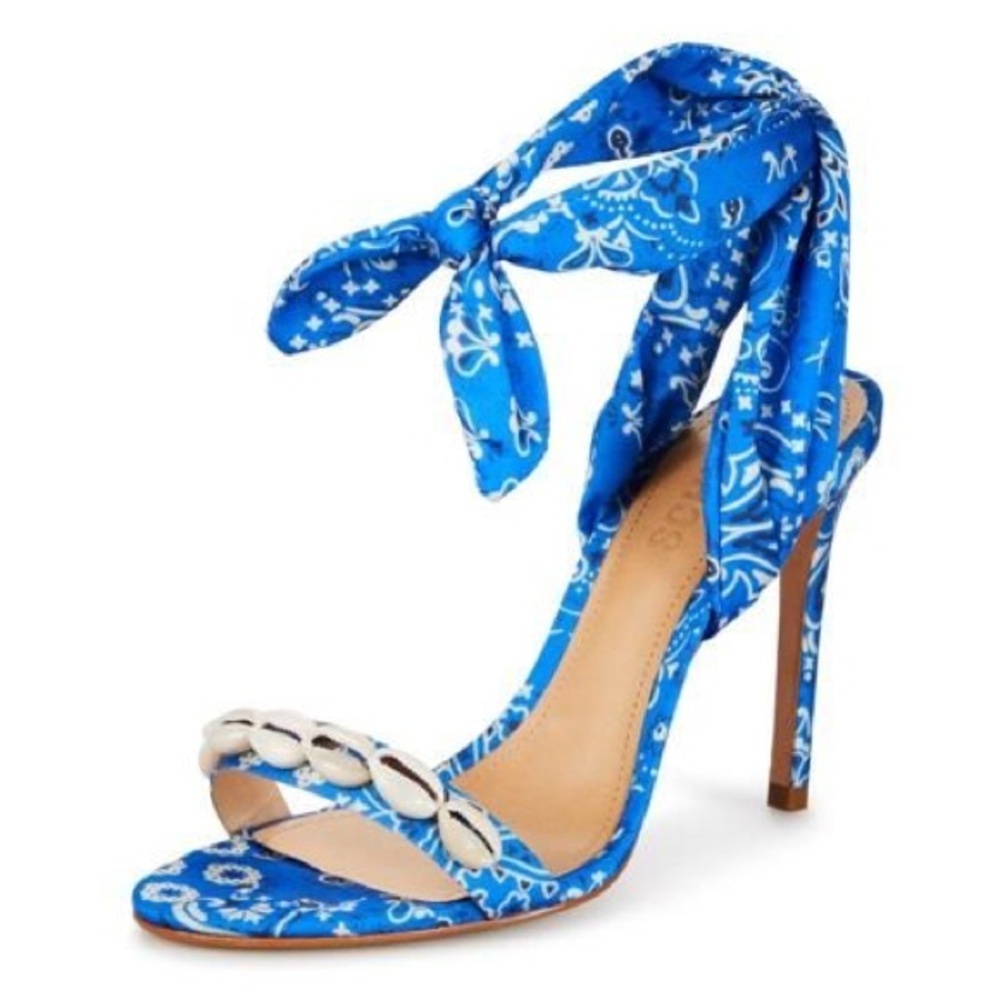 Schutz Sea Shell Bandana Heels